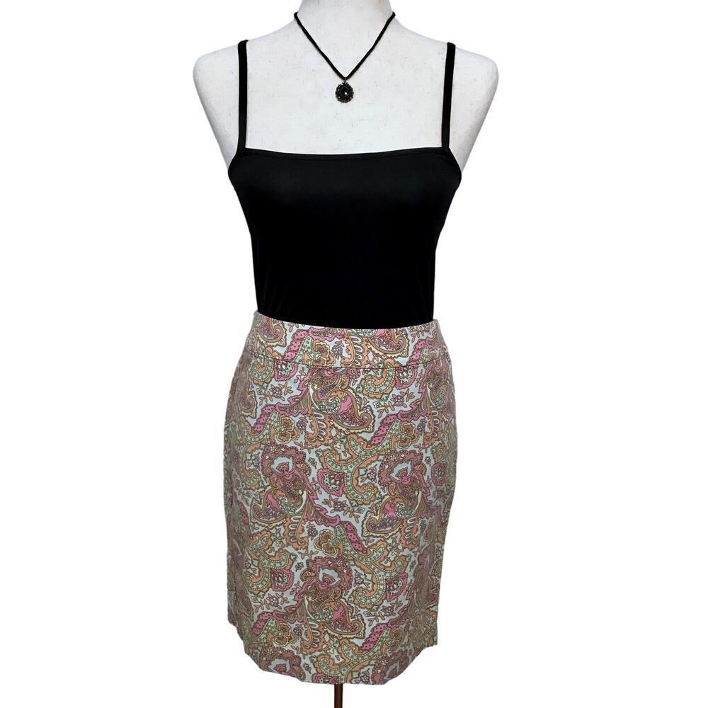 Forever 21 Paisley Pencil Mini Skirt Women S